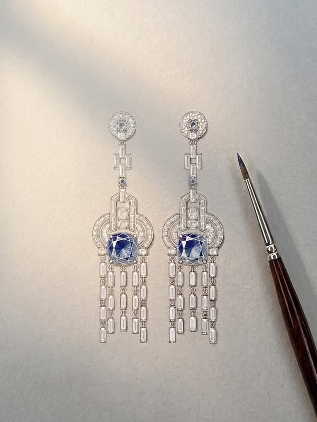 Boucles d'oreilles art déco