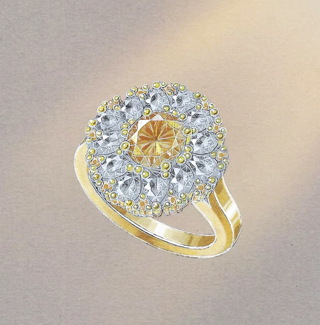 Le soleil dans une bague de fiançailles
